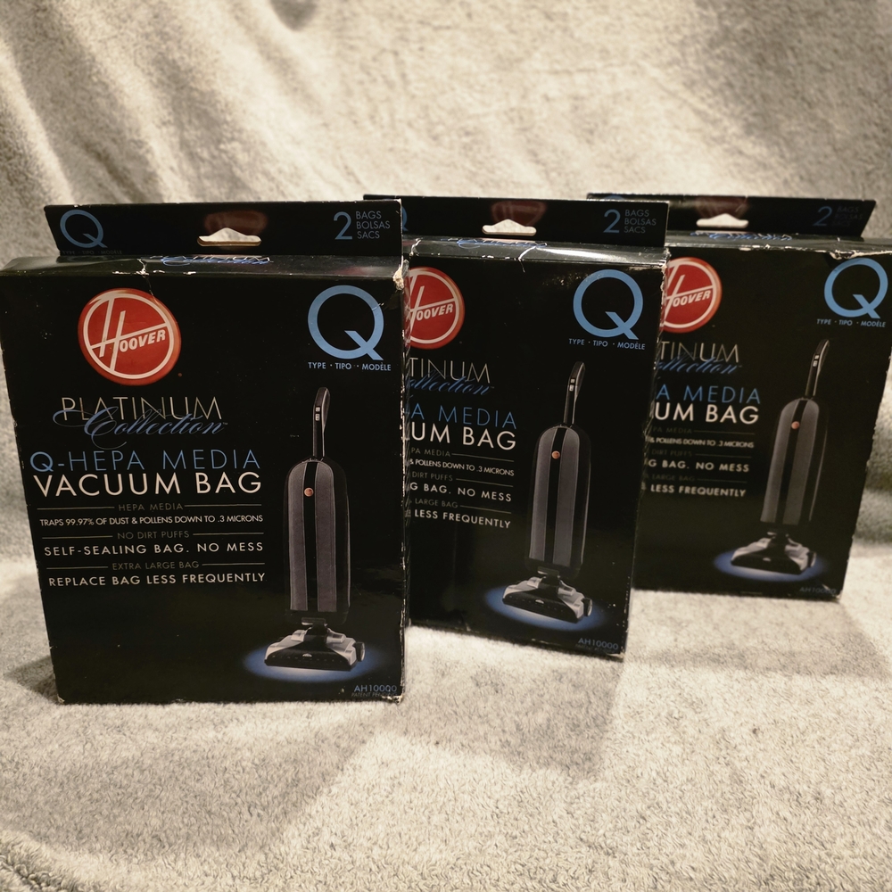 6‎ Bags Hoover UH30010 Platinum Collection Type Q Hepa Media Vacuum Bags 2PK